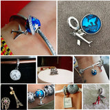925 Silver Family House Eiffel Tower Travel Charm