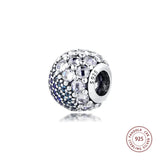 925 Silver Enchanted Pave Charm with Clear CZ Beads - DIY Jewelry Making
