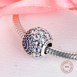925 Silver Enchanted Pave Charm with Clear CZ Beads - DIY Jewelry Making