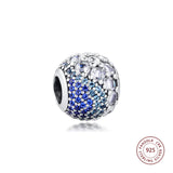925 Silver Enchanted Pave Charm with Clear CZ Beads - DIY Jewelry Making