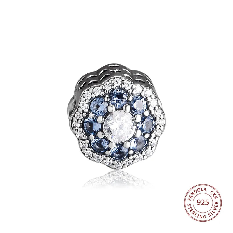925 Sterling Silver Flower Charm for Bracelet Making