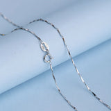 925 Sterling Silver Water Wave Cross Chain Necklace