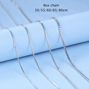 925 Sterling Silver Water Wave Cross Chain Necklace