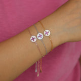 925 Silver Bracelet Cz Cross Chain Lucky Bracelet for Women