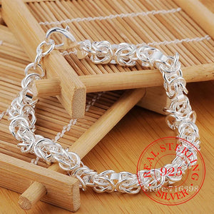 925 Sterling Silver Faucet Bracelet for Men and Women
