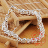 925 Sterling Silver Faucet Bracelet Chains for Men and Women