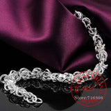 925 Sterling Silver Faucet Bracelet Chains for Men and Women