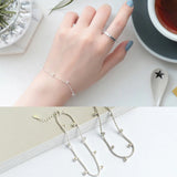 925 Silver Bracelet Minimalist Beads Charms for Women