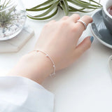 925 Silver Bracelet Minimalist Beads Charms for Women