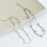 925 Silver Bracelet Minimalist Beads Charms for Women
