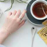 925 Silver Bracelet Minimalist Beads Charms for Women