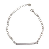 925 Silver Geometric Square Chain Bracelet