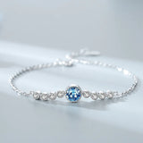 925 Silver Bracelet Crystal Bridal Jewelry YBR204