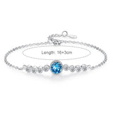 925 Silver Bracelet Crystal Bridal Jewelry YBR204