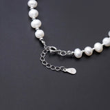 925 Silver Bracelet Moonstone Pearl Chain Natural Beads Fine Jewelry