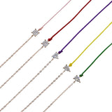 925 Silver Bracelet Women Colorful CZ Hand Chain Fine Jewelry