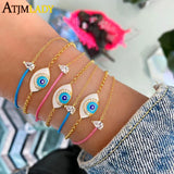 925 Silver Bracelet Women Colorful CZ Hand Chain Fine Jewelry