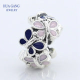 925 Silver Butterfly Spacer Beads for Bracelet DIY