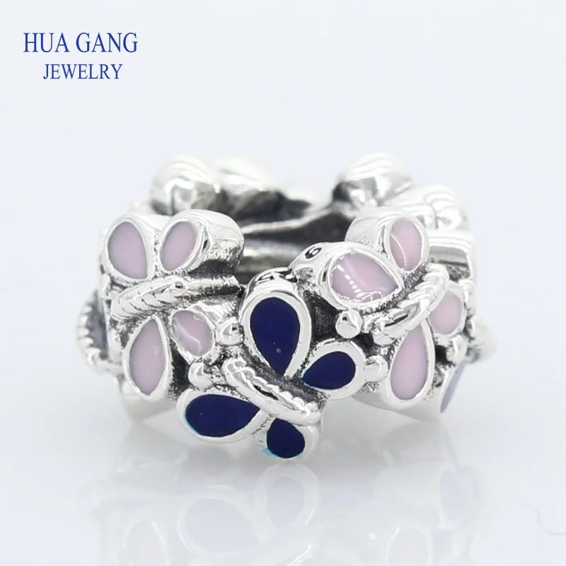 925 Silver Butterfly Spacer Beads for Bracelet DIY