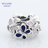 925 Silver Butterfly Spacer Beads for Bracelet DIY