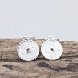 925 Sterling Silver Chinese Characters Round Charms Pendant 12mm