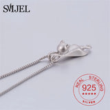 925 Sterling Silver Cat Necklaces Pendant for Women