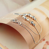 925 Silver Chain Ankle Bracelet with Fish Bone Pendant