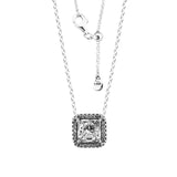 925 Silver Chain Necklaces for Women Elegant Pendant Jewelry