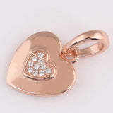 925 Silver Heart Dangle Charm Necklace Pendant for Bracelets