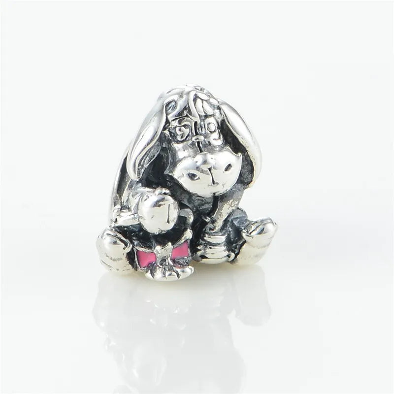925 Sterling Silver Donkey Charm Bead DIY Jewelry