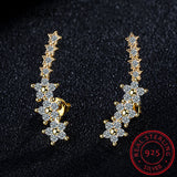925 Sterling Silver Flower Stud Earrings Wedding Jewelry G7076