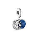 925 Sterling Silver Charm Star Moon Pendant for Women Bracelet & Necklace