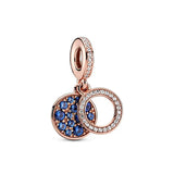 925 Sterling Silver Charm Star Moon Pendant for Women Bracelet & Necklace