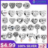 925 Silver Charm Bracelet Making DIY Stone Chinese Charms for Women