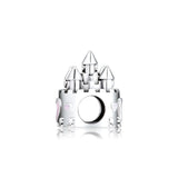 925 Silver Pink Castle Bead for Necklaces Bracelets