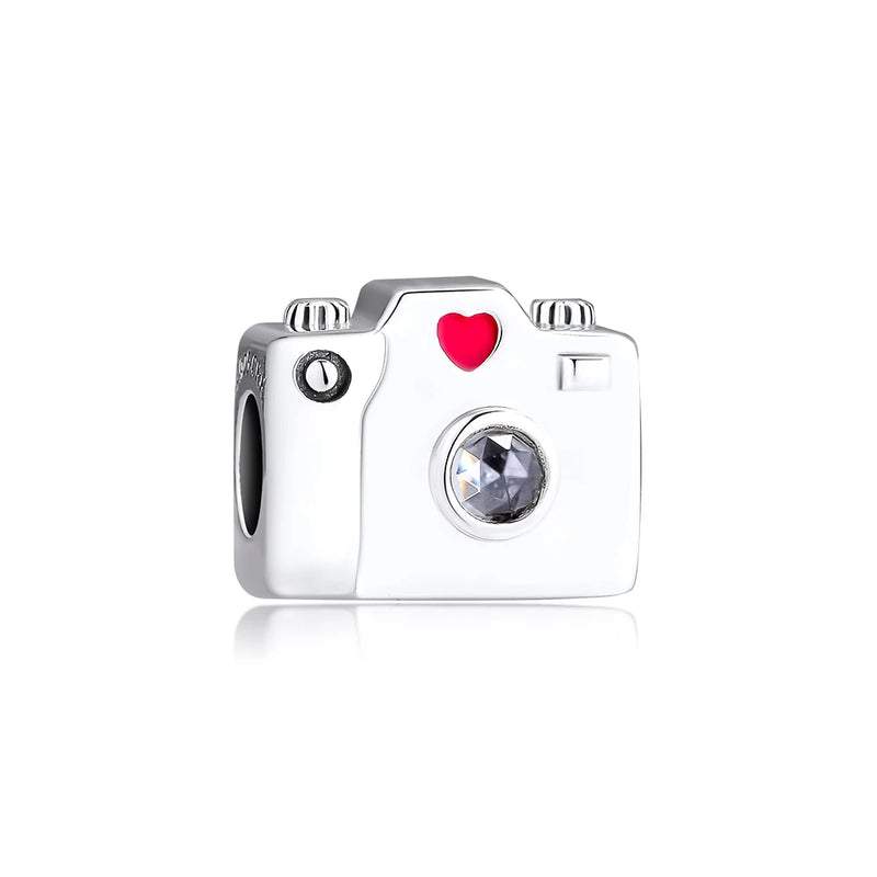 925 Silver Sentimental Snapshots Beads with Clear CZ