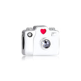 925 Silver Sentimental Snapshots Beads with Clear CZ