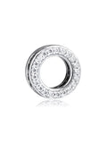 925 Silver Pave Clip Charm for Reflexions Bracelet