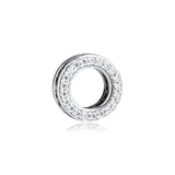 925 Silver Pave Clip Charm for Reflexions Bracelet