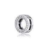 925 Silver Pave Clip Charm for Reflexions Bracelet