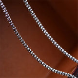 925 Sterling Silver Chain 2.5mm Bead Necklace Thai Vintage Jewelry