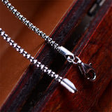925 Sterling Silver Chain 2.5mm Bead Necklace Thai Vintage Jewelry