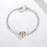925 Silver LOVE YOU Heart Beads Charm for Women