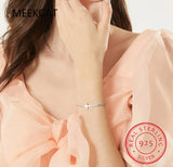 925 Silver Cross Bracelet Chain For Women Fine Jewelry S0565