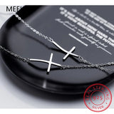 925 Silver Cross Bracelet Chain For Women Fine Jewelry S0565