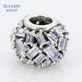 925 Silver CZ Chiselled Elegance Bead Charms Bracelets Necklaces DIY Beads