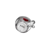 925 Silver Cocoa & Candy Cane Charm Beads for Bracelet DIY Jewelry Gift