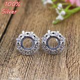 925 Sterling Silver Stud Earrings Blank For 8MM Women