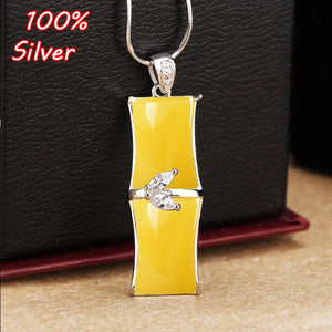 925 Silver Pendant Blank Base for 8x13mm Gemstone