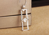 925 Silver Pendant Blank Base for 8x13mm Gemstone